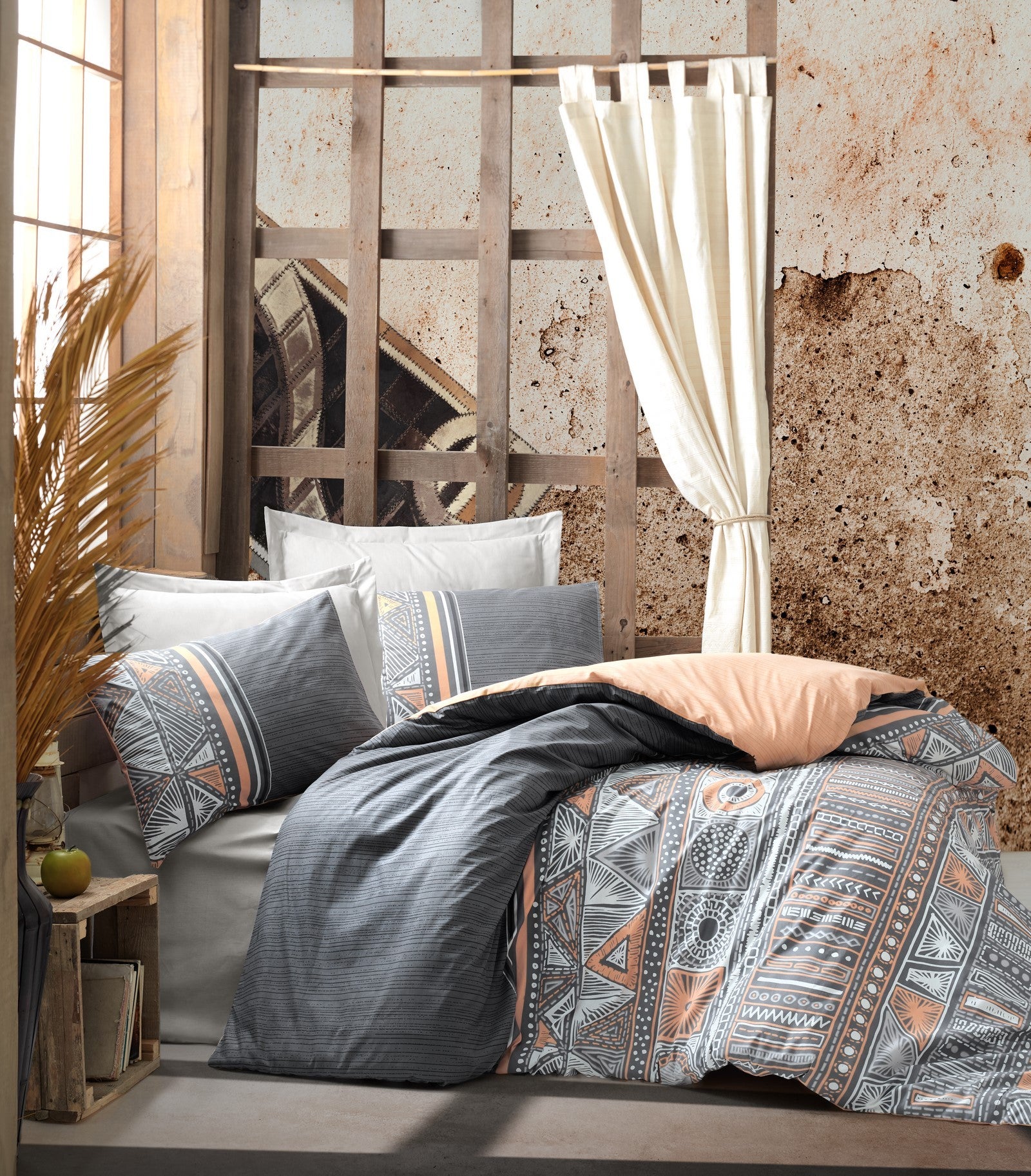 сив-оранжев-бял-двоен-спален-комплект-18-129ctn3801-